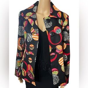 Acorn Multicolor Circle Pattern Blazer